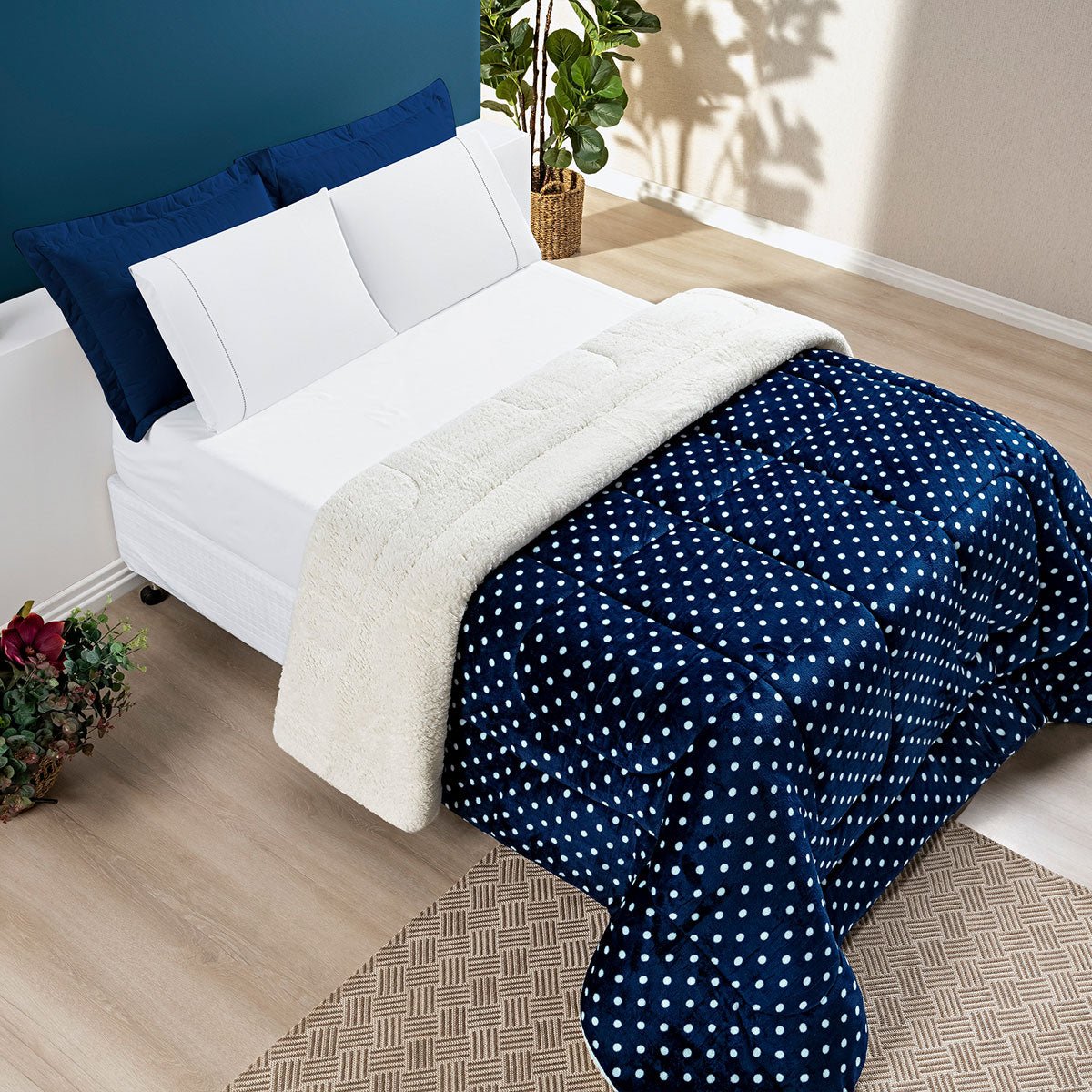 Coberdrom King Petit Poá: Aconchego Máximo para Noites Frias - Vianelli