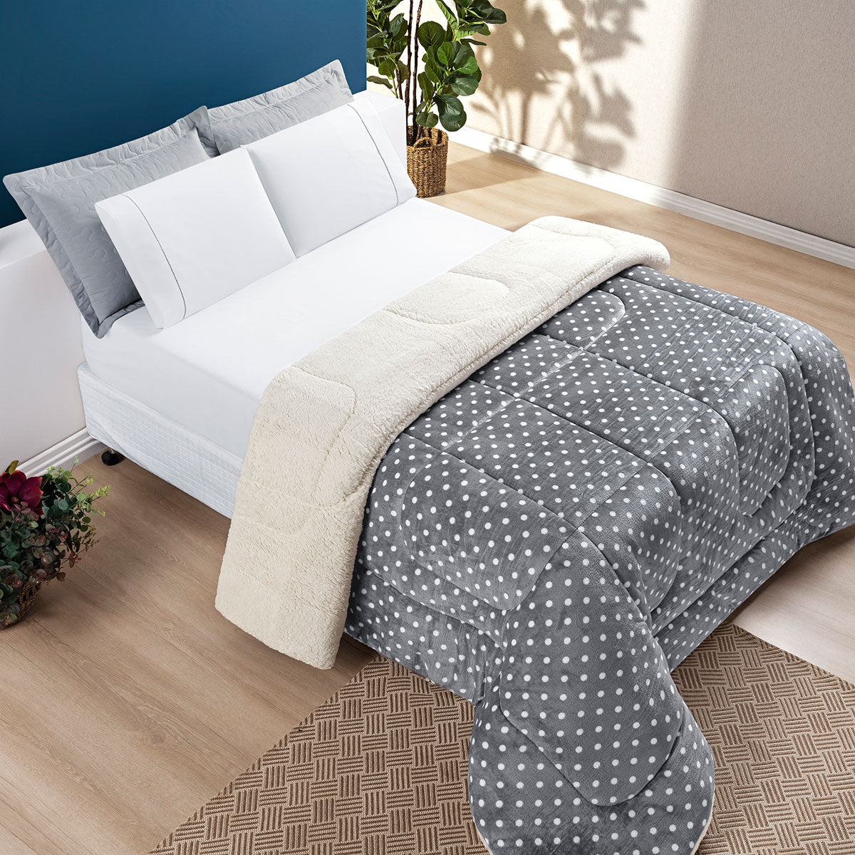 Coberdrom King Petit Poá: Aconchego Máximo para Noites Frias - Vianelli