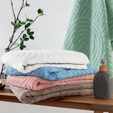 Toalha de Banho Dunna 1 Peça: Maciez de fio Penteado e Desenho Jacquard