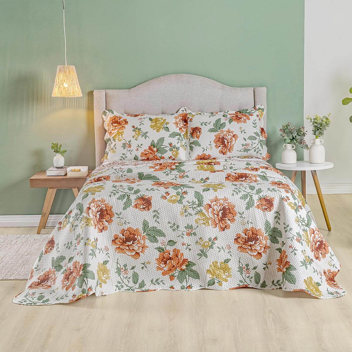 Colcha Queen Bouti Slim Dupla Face Matelada com Acabamento em Ondas