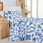 Kit Cama Posta 10 Peças Essência Casal Azure Toque de Pêssego Enxoval Completo